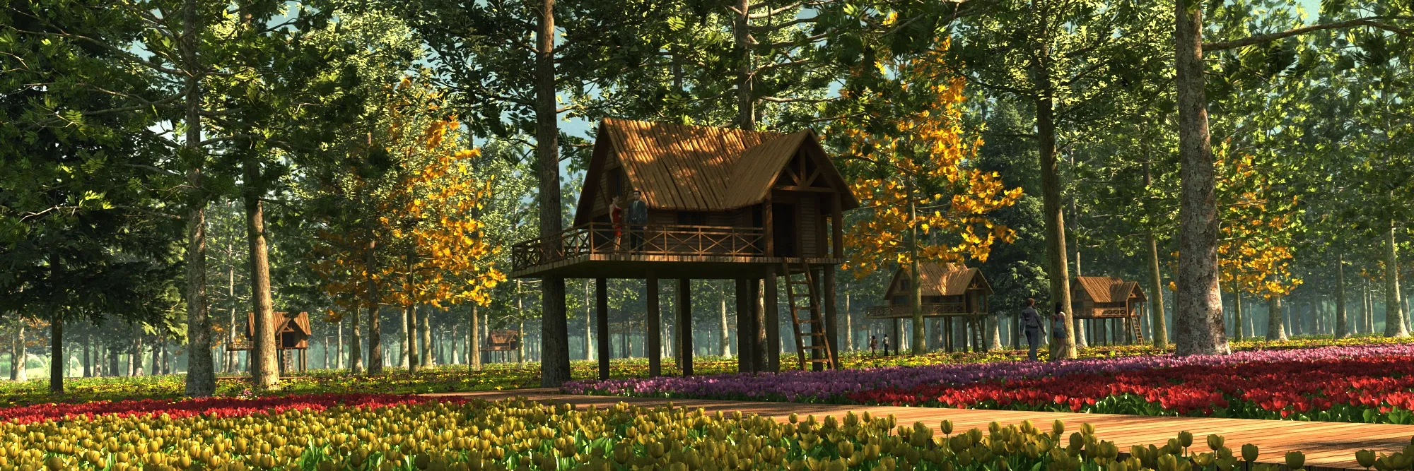 Park 3D Model .c4d .max .obj .3ds .fbx .stl .blend