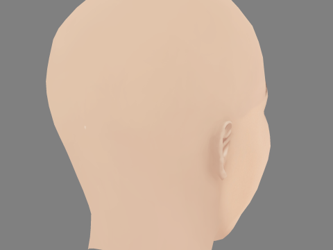 Madonna Head - No Hair - Low poly head for game 3D Model
