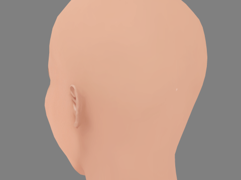 Maggie Gyllenhaal Head - No Hair - Low poly head for game 3D Model