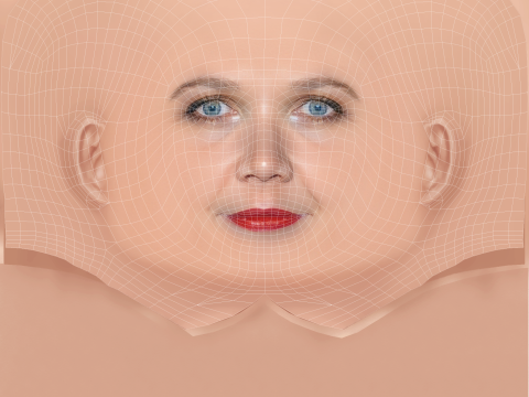 Maggie Gyllenhaal Head - No Hair - Low poly head for game 3D Model