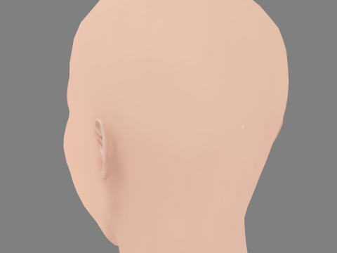 Maggie Q Head - No Hair - Low poly head for game 3D Model