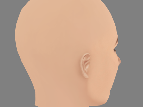 Mandy Moore Head - No Hair - Low poly head for game 3D Model