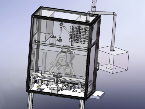 Kleine automatische groefsnijdende platte machine met kleplichaam 3D Model