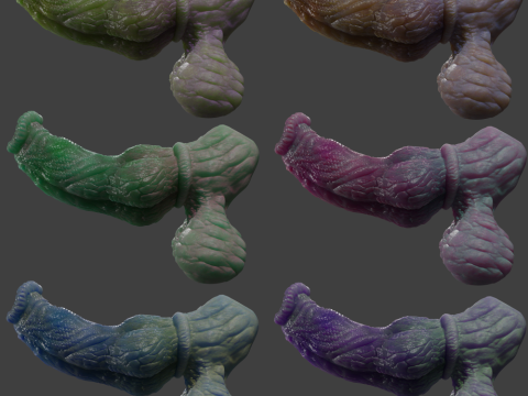 Fantasy Pathrax Dragon Penis Sextoy Rigged 3D Model