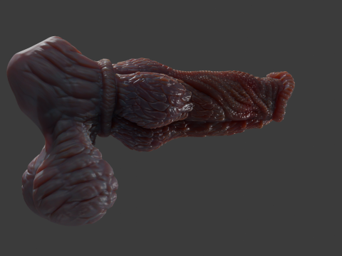 Fantasy Pathrax Dragon Penis Sextoy Rigged 3D Model