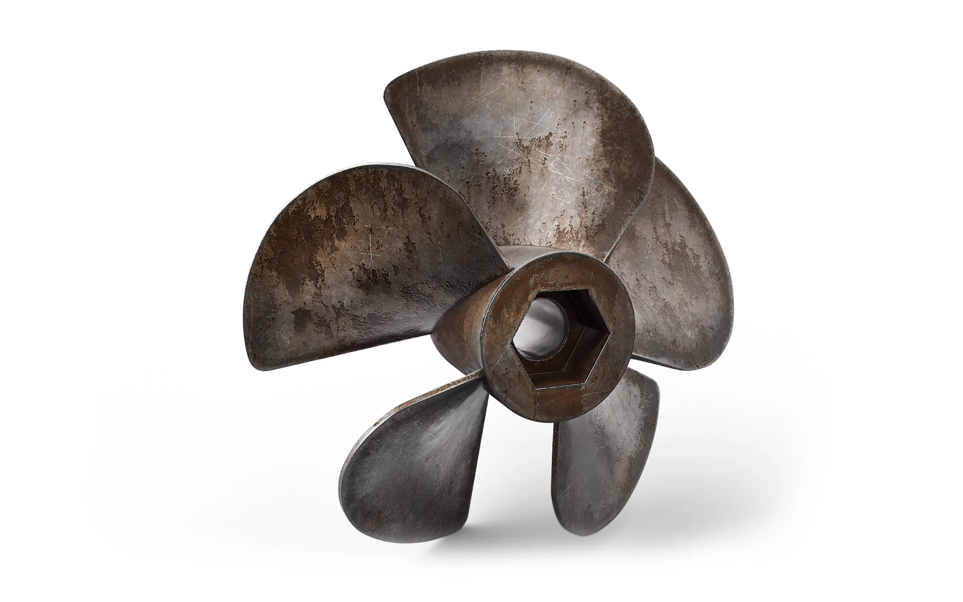 Ship Screw 3D Model .c4d .max .obj .3ds .fbx .stl .blend 