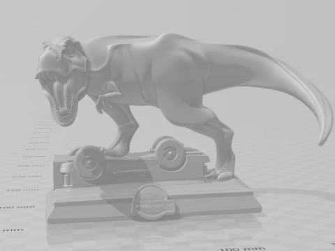 Bonecos 3d style manga anime tiranossauro jurasic park style caricato 3D Print Model