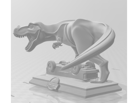 Bonecos 3d style manga anime tiranossauro jurasic park style caricato 3D Print Model