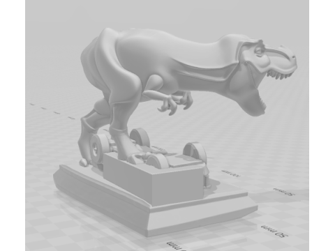 Bonecos 3d style manga anime tiranossauro jurasic park style caricato 3D Print Model