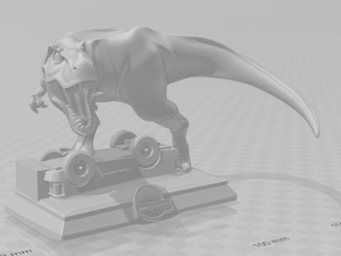 Bonecos 3d style manga anime tiranossauro jurasic park style caricato 3D Print Model