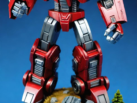 Bonecos 3d style manga anime ironhide transformers style caricato 3D Print Model