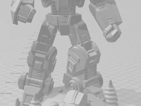 Bonecos 3d style manga anime ironhide transformers style caricato 3D Print Model