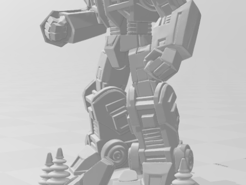 Bonecos 3d style manga anime ironhide transformers style caricato 3D Print Model