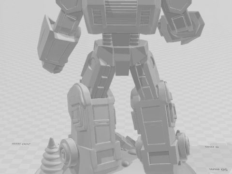 Bonecos 3d style manga anime ironhide transformers style caricato 3D Print Model