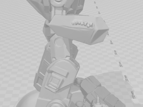 Bonecos 3d style manga anime ironhide transformers style caricato 3D Print Model