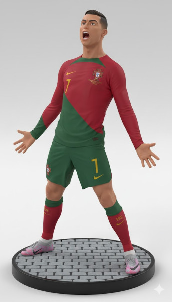 Bonecos 3d style manga anime soccer futebol cr7 style caricato 3D Print Model .c4d .max .obj .3ds .fbx .stl .blend 