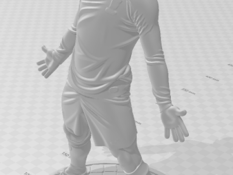 Bonecos 3d style manga anime soccer futebol cr7 style caricato 3D Print Model