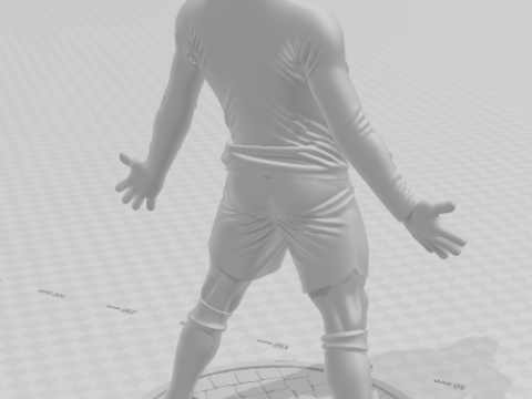 Bonecos 3d style manga anime soccer futebol cr7 style caricato 3D Print Model