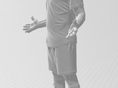 Bonecos 3d style manga anime soccer futebol zlatan ibrahimovic style caricato 3D Print Model