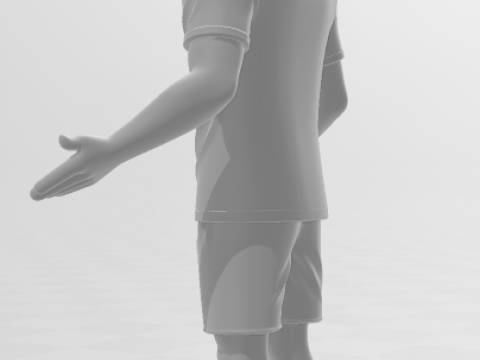 Bonecos 3d style manga anime soccer futebol zlatan ibrahimovic style caricato 3D Print Model