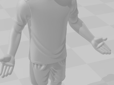 Bonecos 3d style manga anime soccer futebol zlatan ibrahimovic style caricato 3D Print Model