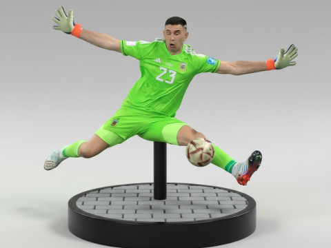 Bonecos 3d style manga anime soccer futebol emiliano dibu martinez style caricato 3D Print Model