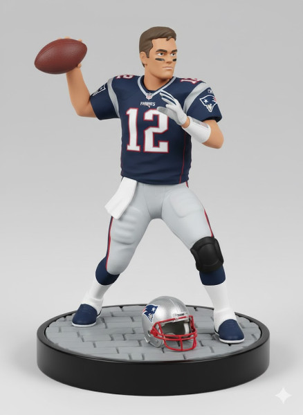 Bonecos 3d style manga anime nfl tom brady style caricato 3D Print Model .c4d .max .obj .3ds .fbx .stl .blend 