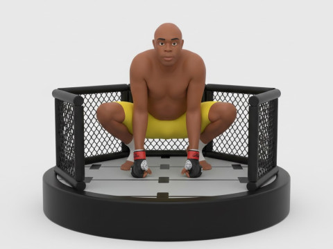 Bonecos 3d style manga anime anderson spider silva destruction octogono style caricato 3D Print Model