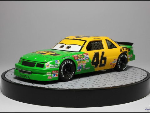 Bonecos 3d style manga anime car race days of thunder style caricato 3D Print Model