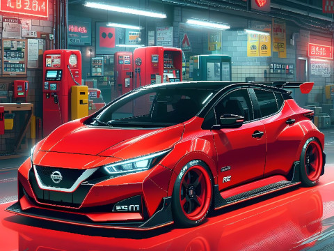 Bonecos 3d style manga anime car race leaf style caricato 3D Print Model