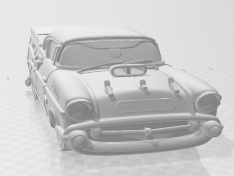 Bonecos 3d style manga anime car race drag nhra style caricato 3D Print Model