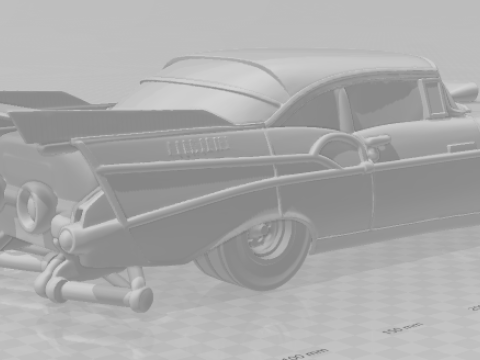 Bonecos 3d style manga anime car race drag nhra style caricato 3D Print Model