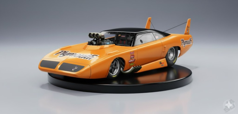 Bonecos 3d style manga anime car race drag nhra style caricato 3D Print Model .c4d .max .obj .3ds .fbx .stl .blend 