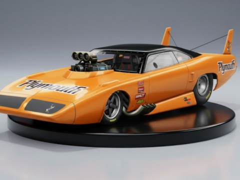 Bonecos 3d style manga anime car race drag nhra style caricato 3D Print Model