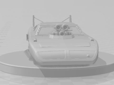 Bonecos 3d style manga anime car race drag nhra style caricato 3D Print Model