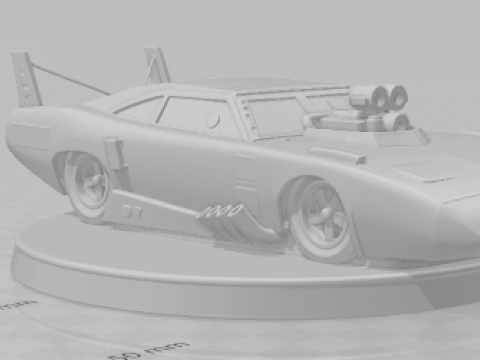 Bonecos 3d style manga anime car race drag nhra style caricato 3D Print Model