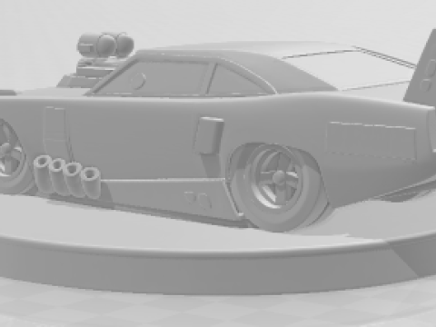 Bonecos 3d style manga anime car race drag nhra style caricato 3D Print Model