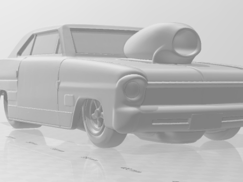 Bonecos 3d style manga anime car race drag nhra style caricato 3D Print Model