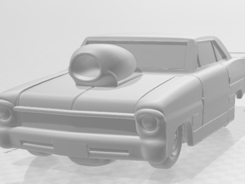 Bonecos 3d style manga anime car race drag nhra style caricato 3D Print Model