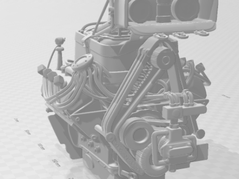 Bonecos 3d style manga anime car race drag nhra motor style caricato 3D Print Model