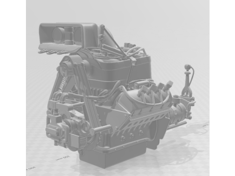 Bonecos 3d style manga anime car race drag nhra motor style caricato 3D Print Model