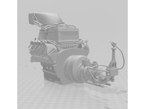 Bonecos 3d style manga anime car race drag nhra motor style caricato 3D Print Model