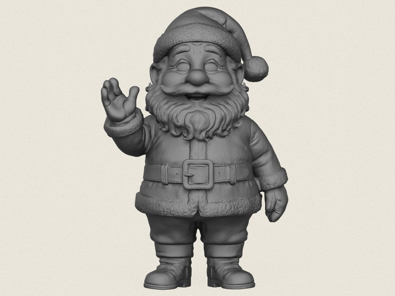 Santa Claus 3D Print Model .c4d .max .obj .3ds .fbx .stl .blend 