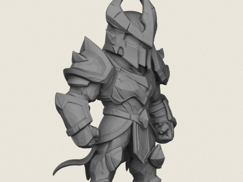 Knight Warrior Character 3D Print Model