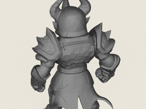 Knight Warrior Character 3D Print Model