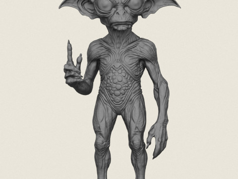 Monster Alien Print Ready 3D Print Model