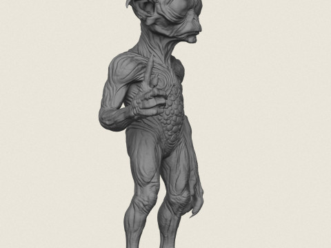 Monster Alien Print Ready 3D Print Model