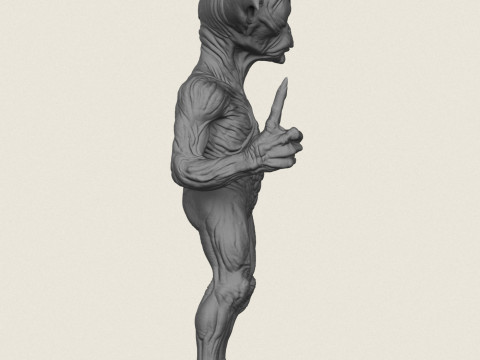 Monster Alien Print Ready 3D Print Model