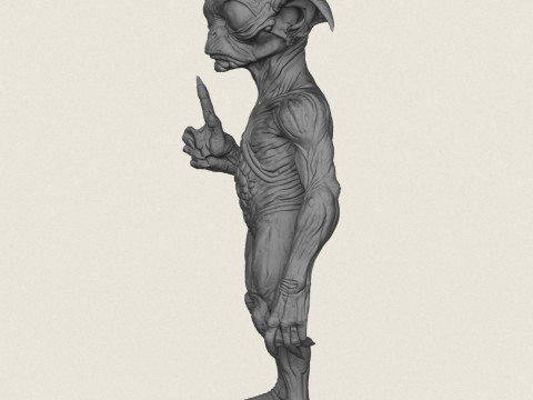 Monster Alien Print Ready 3D Print Model