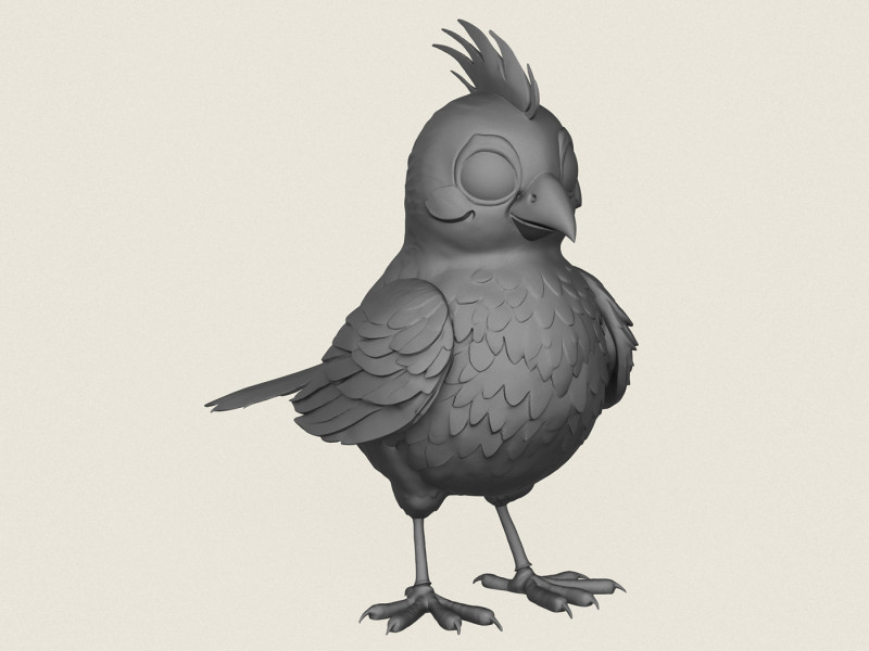 Bird Print Ready 3D Print Model .c4d .max .obj .3ds .fbx .stl .blend 